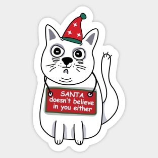 Grumpy christmas cat, Sticker